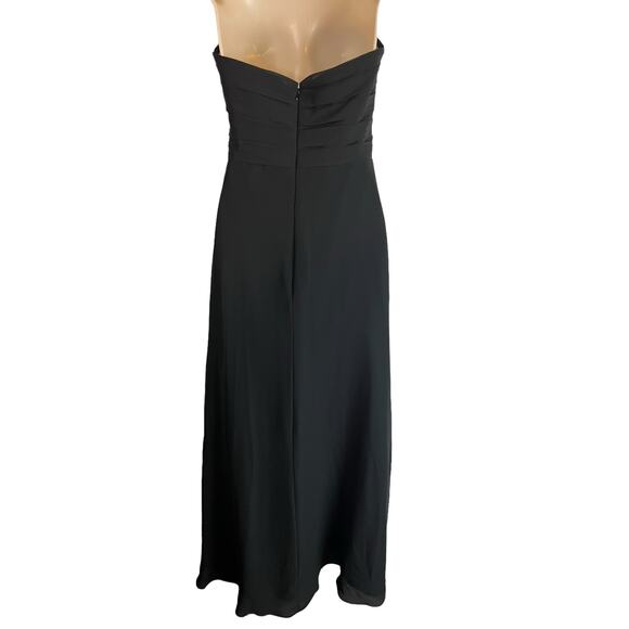 Bill Levkoff Strapless Formal Gown Dress 2 Wedding MOB Black Tie Bridesmaid - Picture 8 of 10